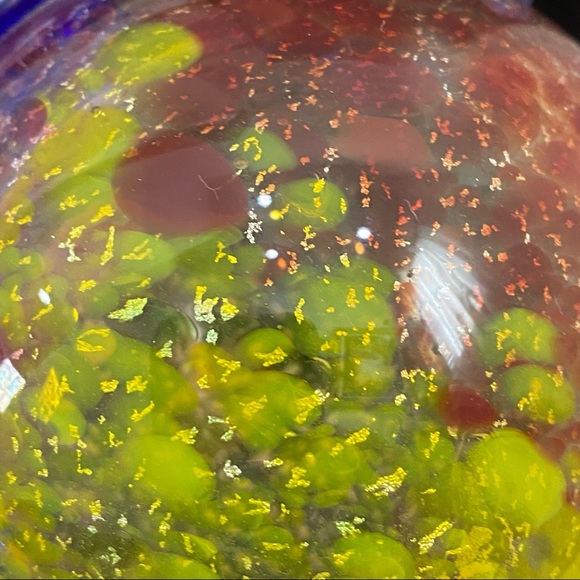 Vintage Rare Murano Glass SIGNED Puffer Fish Silver Speckled Art Glass Sculpture - Picture 13 of 15